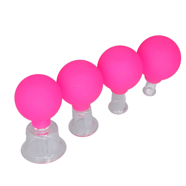 Koppglasset med PVC-boll ansiktskoppningsterapisats vakuumsugkoppning för ansiktshudrygg