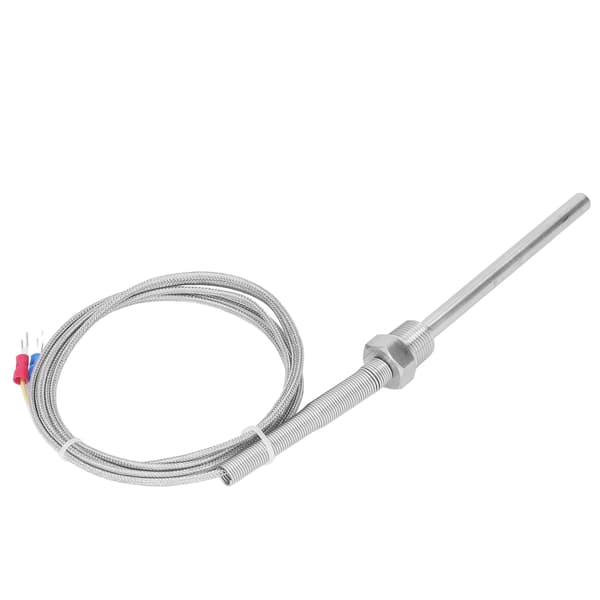 Termoelement K-typ 0-400℃ 3/8 NPT 8x100mm Temperatursensorprob i rostfritt stål 2m / 6,56ft