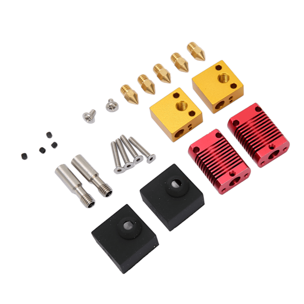 2-pack Hot End Extruder Munstycke Kit Hög Precision Anodiserad Frostad 3D-skrivare Extruder Hotend Kit för Ender 3 Ersättning