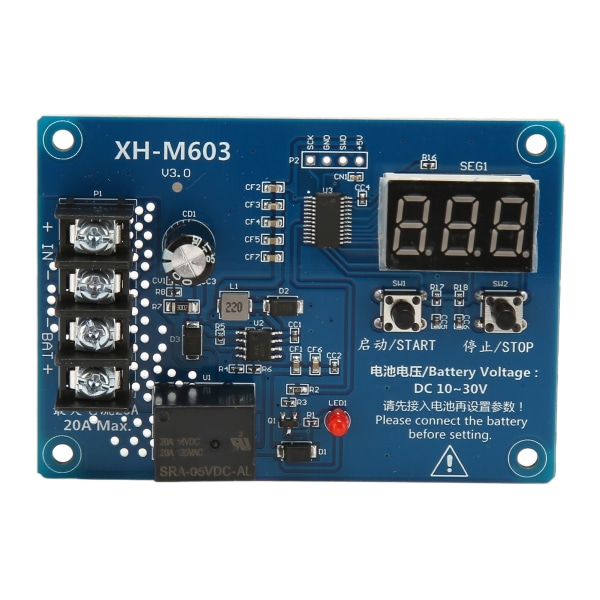 XH M603 Charging Control Module Professional 12‑24V Lithium Battery Switch Protection Board med LED Display