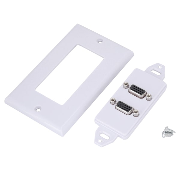 US 2-PORT VGA-uttag Väggmonterad paneladapter Vägguttag