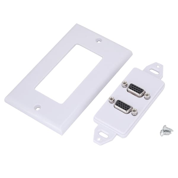 USA 2-PORT VGA Uttag Väggmonterad Paneladapter Vägguttag