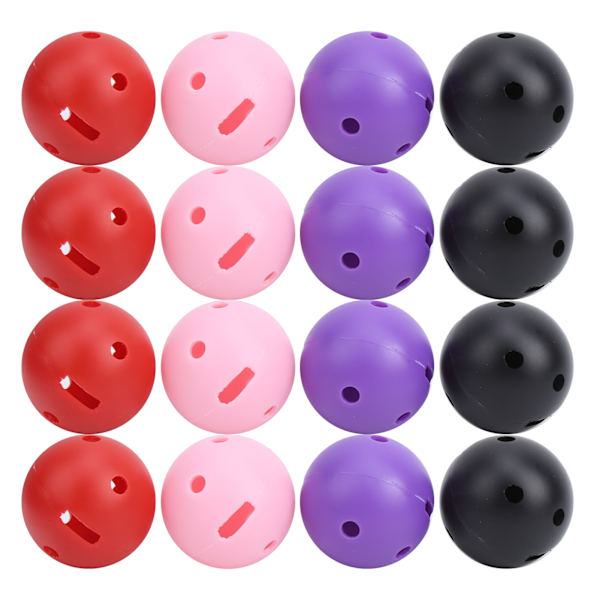 16 kpl/pussi Muovinen Golf Square Hole Ball Supply 4 kpl vaaleanpunainen 4 kpl punainen 4 kpl purppura 4 kpl musta