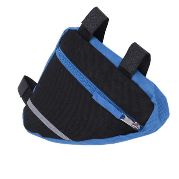 Cykeltrekanttaske Holdbar Multifunktionel Cykeltaske Nylon Cykeltilbehør til Udendørs Cykling Blå