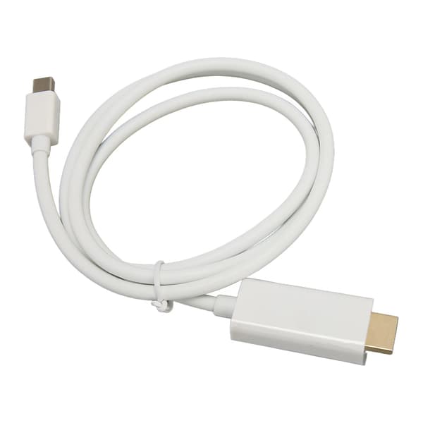 Mini DisplayPort til HD Multimedia Interface Adapter Professionel Han til Han Mini DisplayPort Adapterkabel til Skærm Projektor Hvid 1m/3.3ft