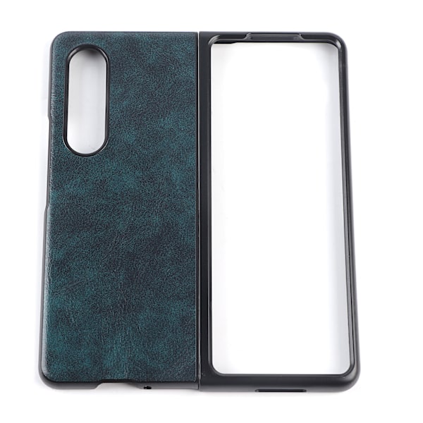 Affärsskal i Läder med Mönster för Samsung Galaxy Z Fold 3, Stötsäkert, Blå