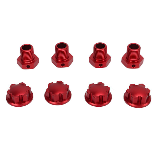 17 mm RC-pyörän navan kuusiokolosetti Alumiiniseos RC-pyörän navan sovitin TRAXXAS 1/10 päivitykseen Punainen
