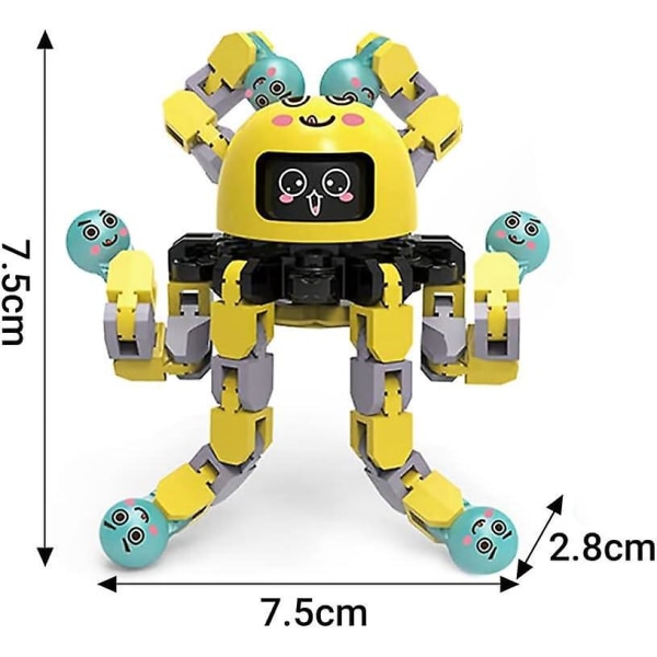 Twisted Robot Fidget Spinner Sæt - Kreativt håndholdt legetøj til børn og voksne (3 stk)