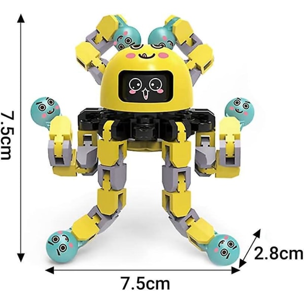 Twisted Robot Fidget Spinner Set - Creative Handheld Lelu lapsille ja aikuisille (3 kpl)