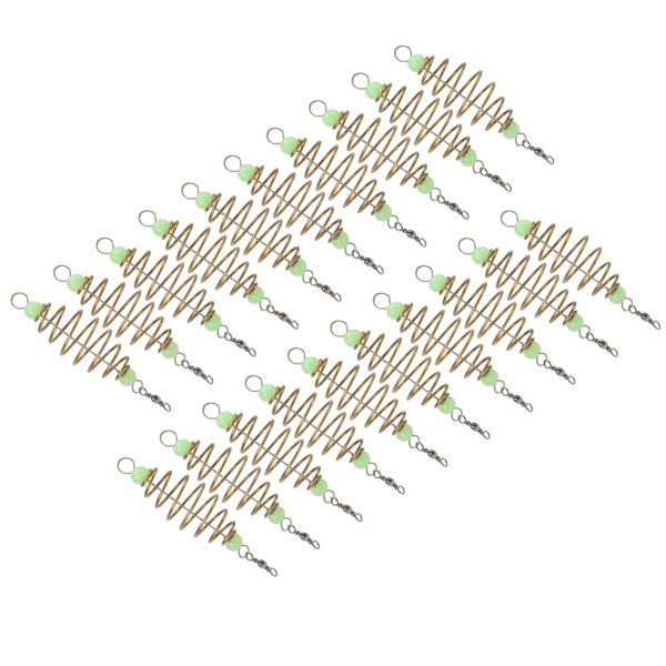 Olivenform Fjærfiskeutstyr Agn Kobberlegering Coil Inline Feeder lokker Bur