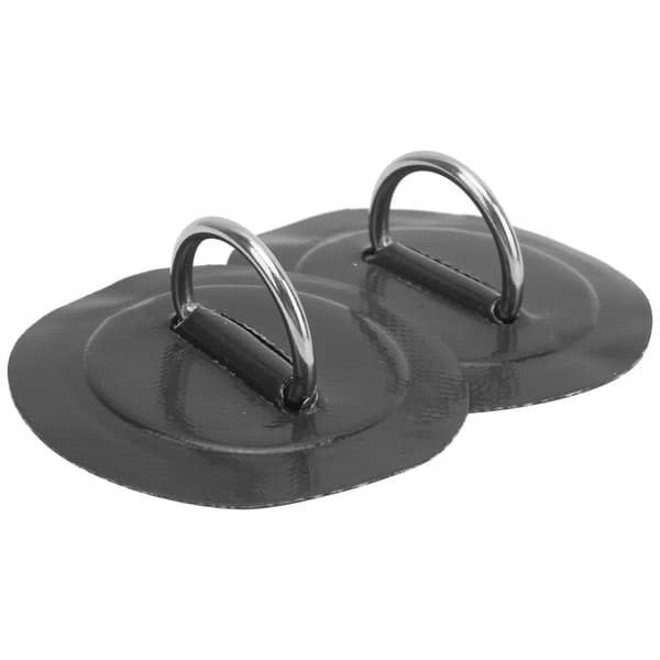 2 stk. Oppustelig Båd Kajak D-ring Pad Patch PVC Marine Rustfrit Stål Fast Spænde (Sort)