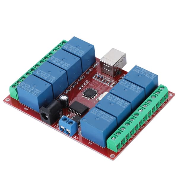 8-kanals 5V computer USB intelligent kontrolrelæmodul, driverfri