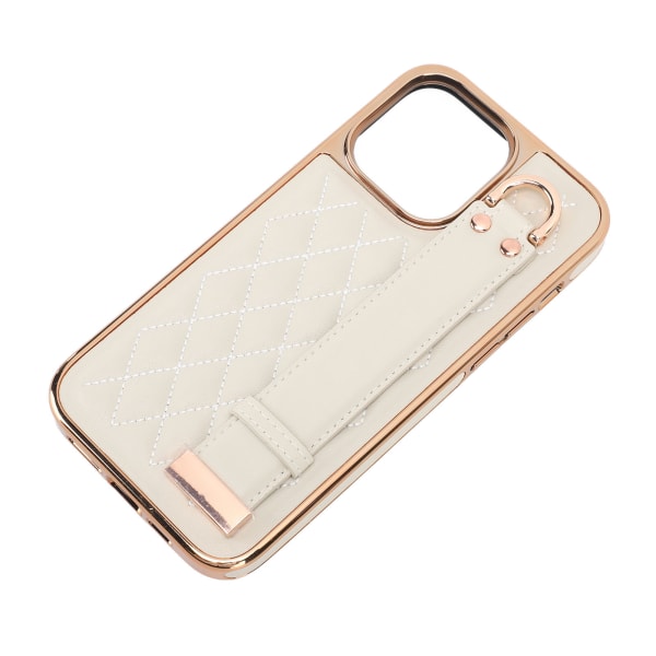 Phone case med handledsrem Case Stötsäkert reptåligt skyddande cover Milk White för IPhone 13 Pro Max