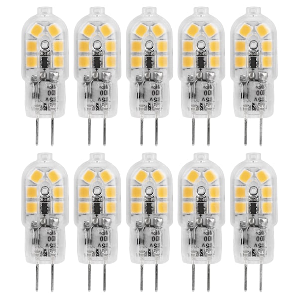 10 kpl Bi Pin -polttimoa 12LED 1.2W G4 LED -polttimo kattovalaisimeen seinävalaisimeen pöytävalaisimiin 12V