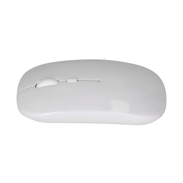 Trådløs Mus Genopladelig DualMode 2.4G Ergonomisk Lydløs Optisk Computer Tilbehør (Hvid)