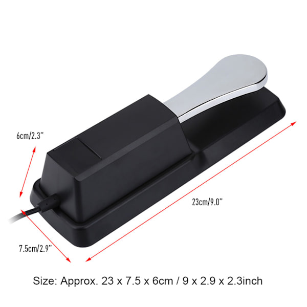 Elektronisk keyboard Sustain Pedal-dæmper til tilbehør til digitalt klaverinstrument