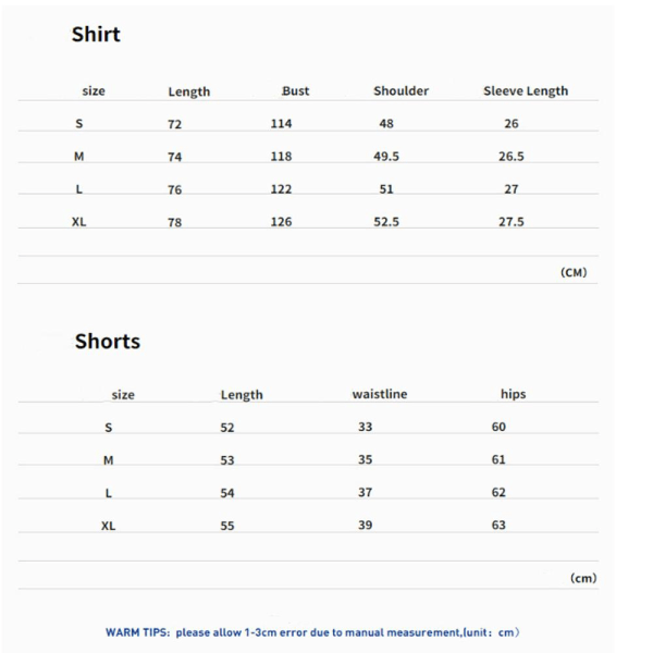 Stadiontrykk Casablanca Tennis Club kortermet skjorte og shortssett, unisex for sommeren, uformell hip-hop hawaiisk strandstil CA17 L