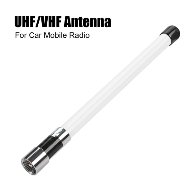 Til NL-350 UHF 400-500MHz/VHF 130-174MHz bilradioantenne UHF/Pl259 hanstik (hvid)