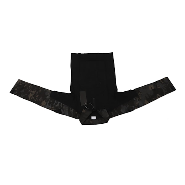 Combat-paita, pitkähihainen, vetoketjullinen, unisex, puuvilla-polyesteri, hengittävä, kyynärpääsuojilla, olkataskuilla, taistelupuku cosplayhin, camo musta M