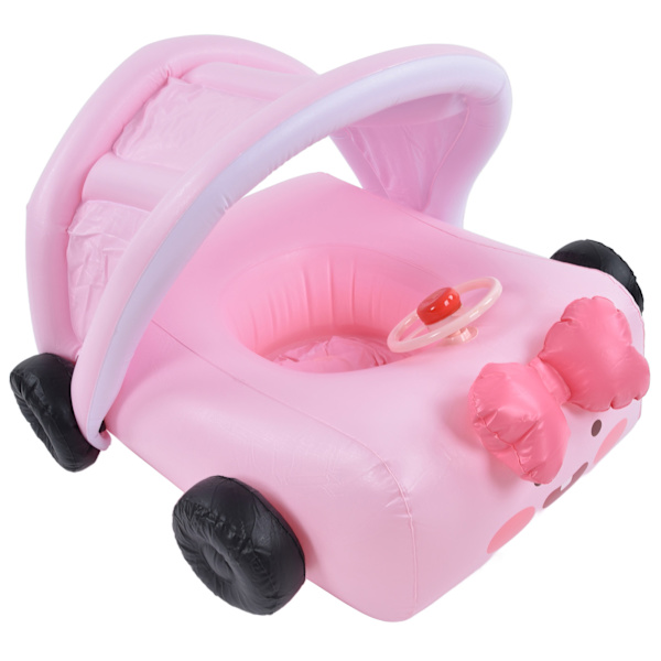 Bilformade babysimningsflottbåtar förtjockade säkra rosa småbarns simringar för simbassäng