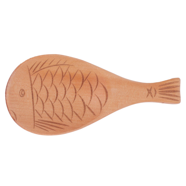 Fiskformet trespade i tre, non-stick risskje, serveringsskje for husholdningskjøkkenutstyr