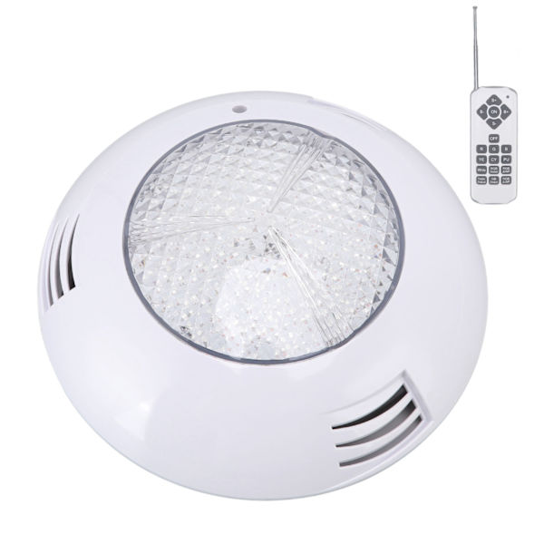 LED Pool Lights AC12V RGB Fjernbetjening IP68 Vandtæt Høj Transmittans Holdbar ABS PC Akvarium Pool Lys 18W