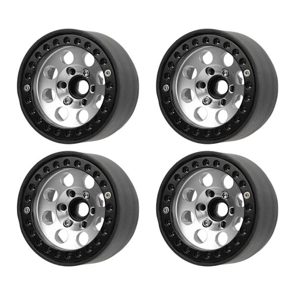4kpl RC Vanteen Kehä 1.9 Tuuman Alumiiniseos Vakaa RC Auton Pyörän Napa Axial SCX10 II III Hopea