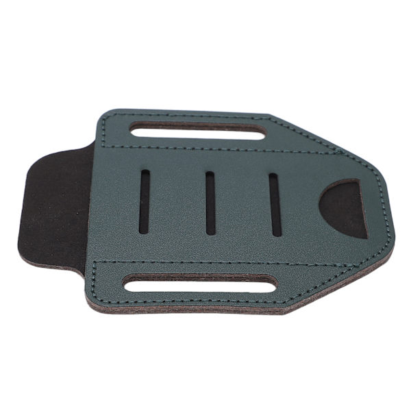 Läder Multiverktyg Fodral EDC Enkel Ficka Organizer Hållare för Bälte Ficklampa Camping Grön