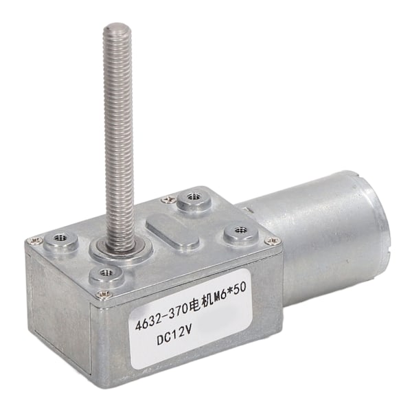 Matovaihde DC-moottori, itselukittuva, M6-pää, pyörivä akselin kierre, nopeuden alennus, DC-vaihdemoottori, DC12V 66RPM