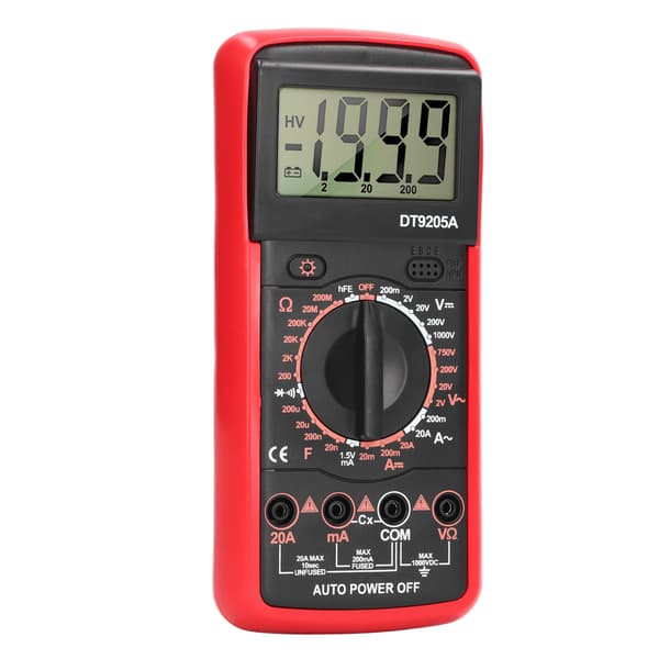 Smart Digital Multimeter LCD Display Multifunktionel Kredsløbsdetektionsmåler til Husholdning Rød