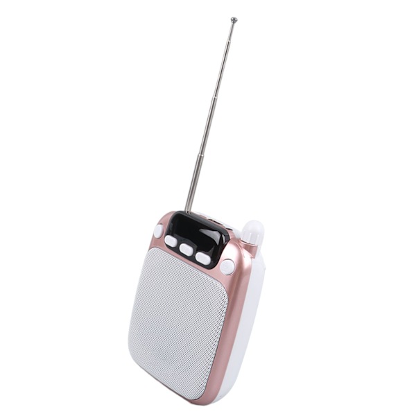 Äänivahvistin Kannettava ladattava Bluetooth äänenvahvistin langallisen mikrofonin kuulokemikrofonilla opettajan oppaalle Rose Gold