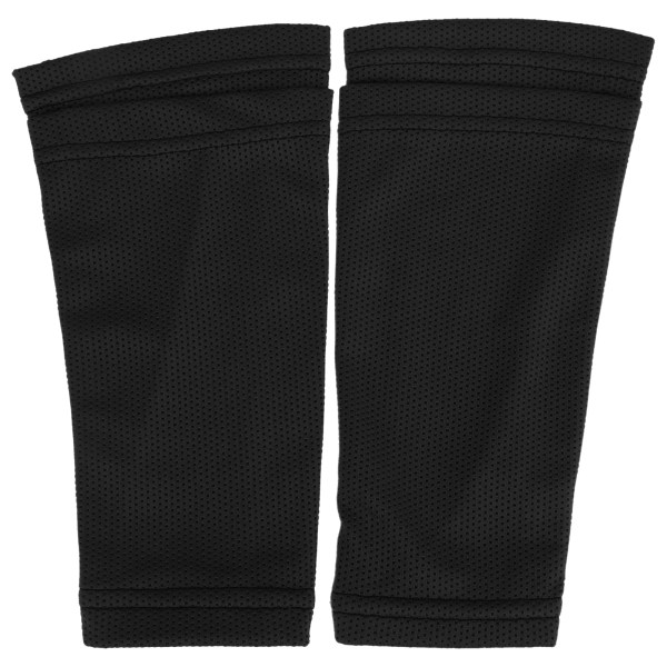 1 par Fodbold skinnebensbeskytter sokker Dobbelt lag skinnebens ærmer til fodbold træning BlackYouth / M
