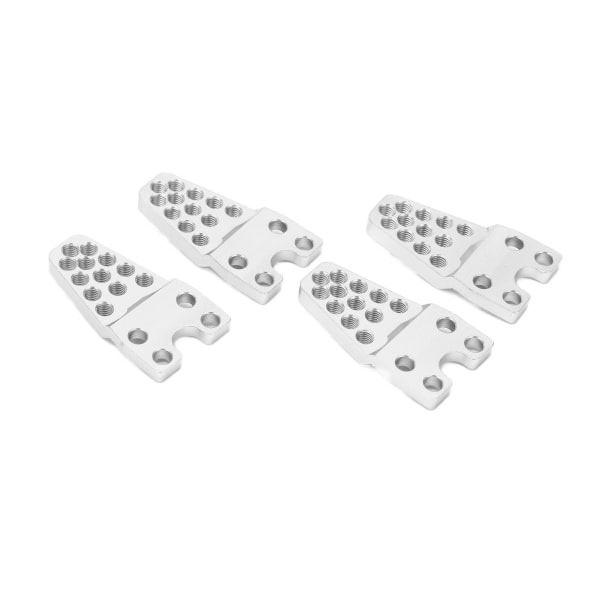 4 stk. RC Feste Aluminium Legering Holdbar Robust Utskiftbar Justeringstilbehør for 1/10 1/8 Simuleringsklatrebil Sølv