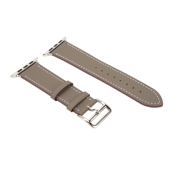 Smart Watch Band Urrem Læder Smart Watch Tilbehør til IOS Watch Series SE 8 7 6 5 4 3 2 1 42mm 44mm 45mm Grå