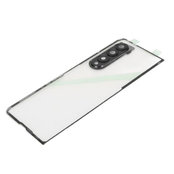 Gjennomsiktig gjennomsiktig mobiltelefonbaksideglassdeksel for Galaxy Z Fold 3 5G F926 med kameralinse Telefonholder Svart kameralinse