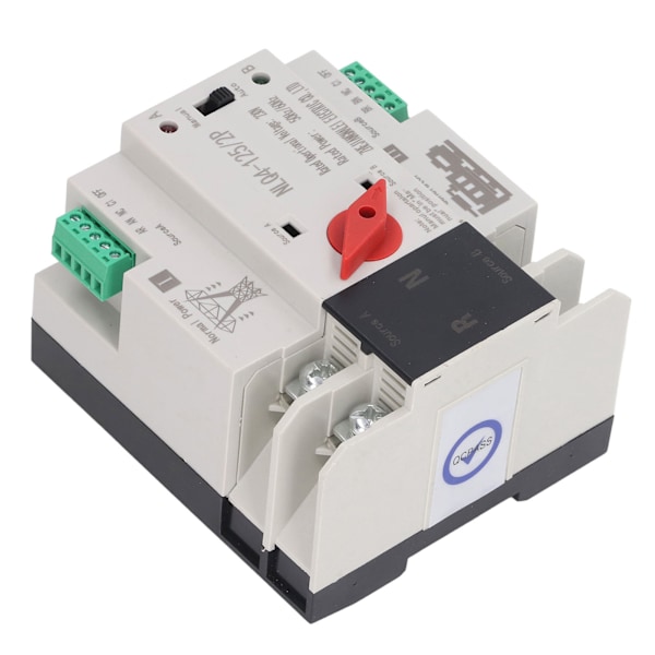 2P Dubbel Automatisk Transfer Switch Generator Avbrottsfri Omkopplare AC230V 50A