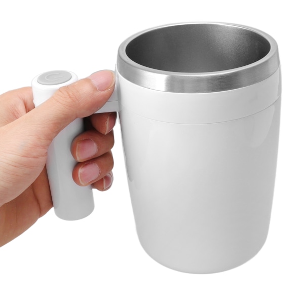 Automatisk magnetisk omrörningsmugg 380 ml USB-laddning rostfritt stål kaffeblandningsmugg självomrörande mugg