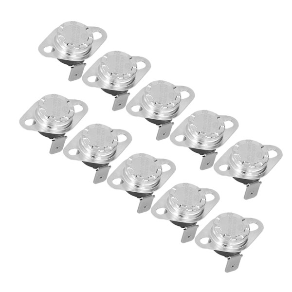 10 st termostat termisk brytare manuell återställning bimetallisk chip temperaturkontrollbrytare 10A 250V 120℃