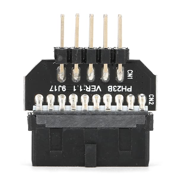 Frontpanel Stikforbindelse Bundkort Adapter Plastikskal USB3.0 19-Pin til USB2.0 9-Pin (PH23B)