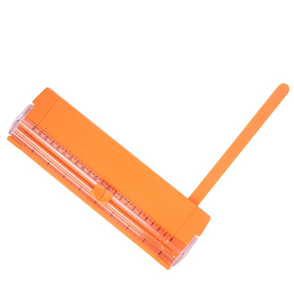 Papirskærer Orange 2-vejs klinge Dobbeltskala Plaststål 27x8,5x2,5 cm Scrapbog Papir Trimmer til hjemmet