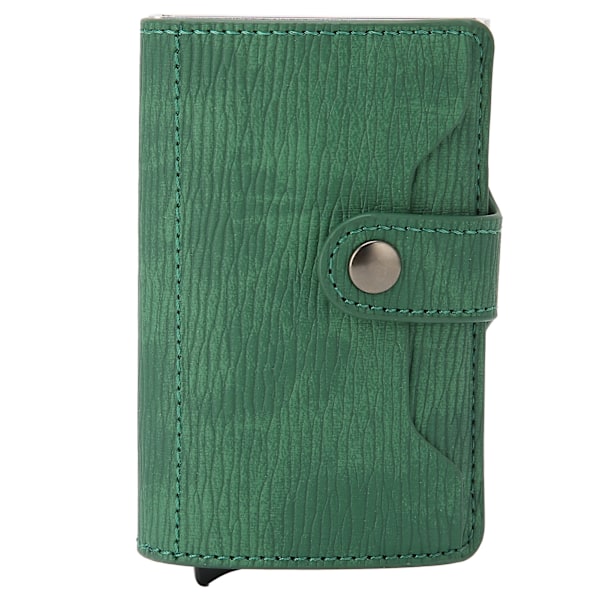 Bark Texture Business Name Card Holder Antimagnetic Wallet Credit Card Case HolderGreen x‑63#