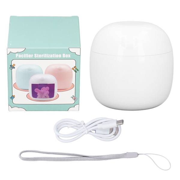 UV-sterilisator for smokker med 2 lysdioder, lang standbytid, USB-oppladbar, hvit