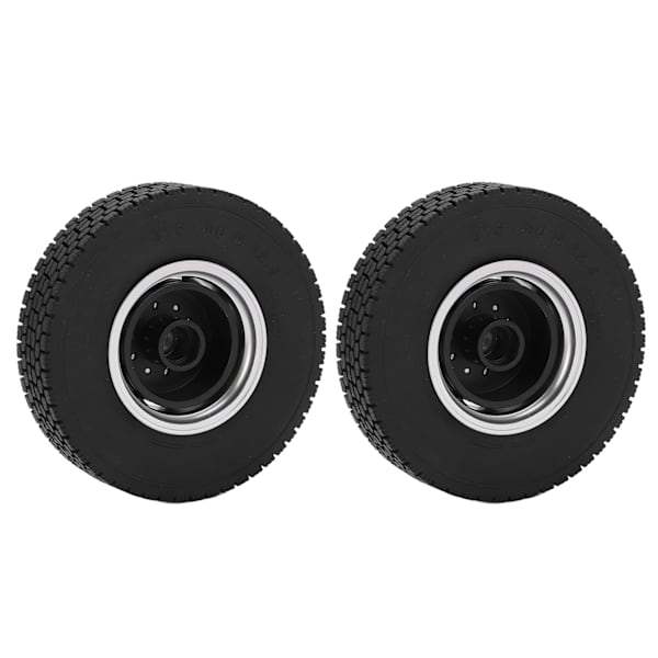 2 KPL 85mm Alumiiniset Etu 10 Reiän Vanteet Kumirenkailla Tamiya 1/14 Traktorikuorma-autoon