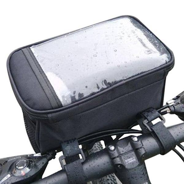 Cykelstyrväska med mesh Transparent telefonväska framväska