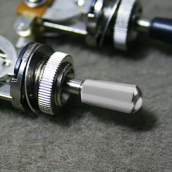 3 st hållbara koppar 3-vägs vippströmbrytare knoppspetslock för LP EPI elgitarr (silver, 3,5 mm)
