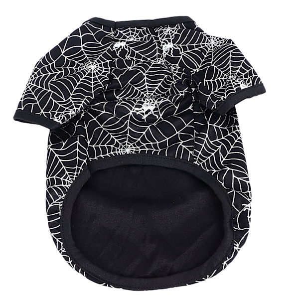 Halloween Kostume til kæledyr - Sjov edderkoppespind-print - Åndbar og behagelig polyester-trøje til hunde og katte