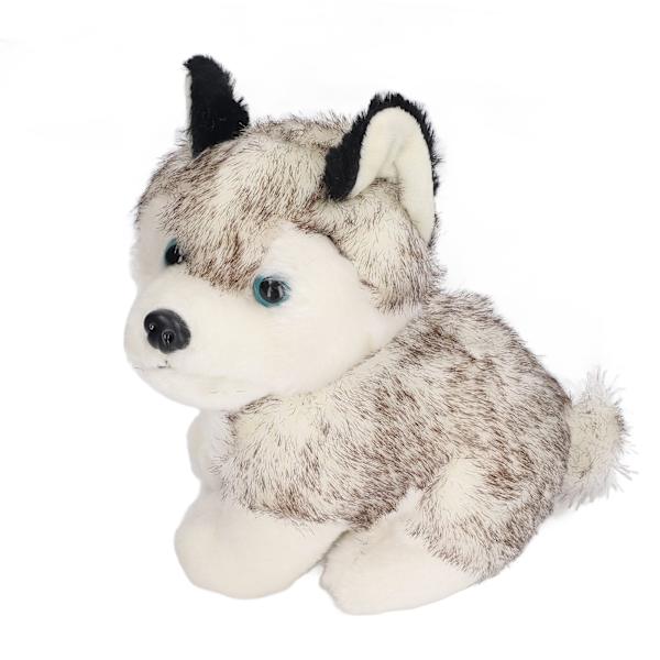 Fylt hundeleke realistisk fluffy myk elastisk søt hund plysjdukke for barn soverom