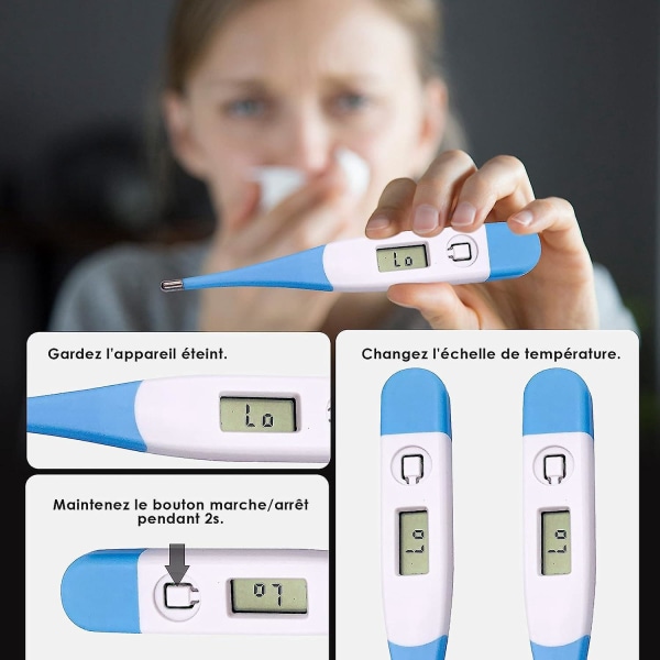 Nopeat ja tarkat suulämpömittarit aikuisille ja lapsille, joilla on kainaloiden lämpötila ja kuume