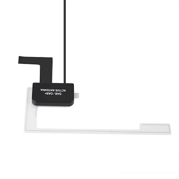 DAB / DAB+ Digital Bilradio Aktiv Antenn Aerial SMB Höger Vinkel Glasfäste