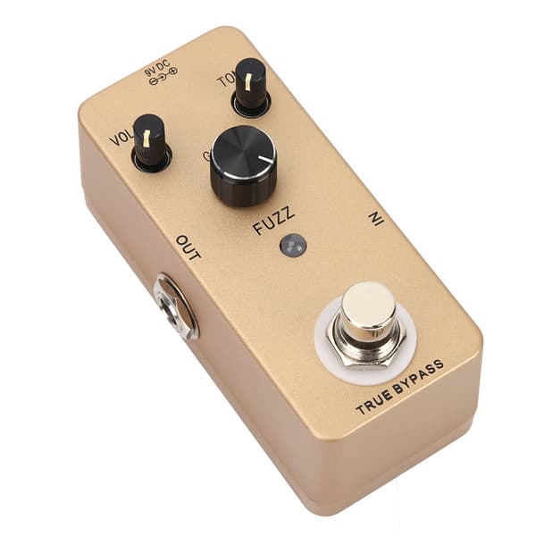 Elgitarr Fuzz Style Effektpedal i helmetall för rockmusiker
